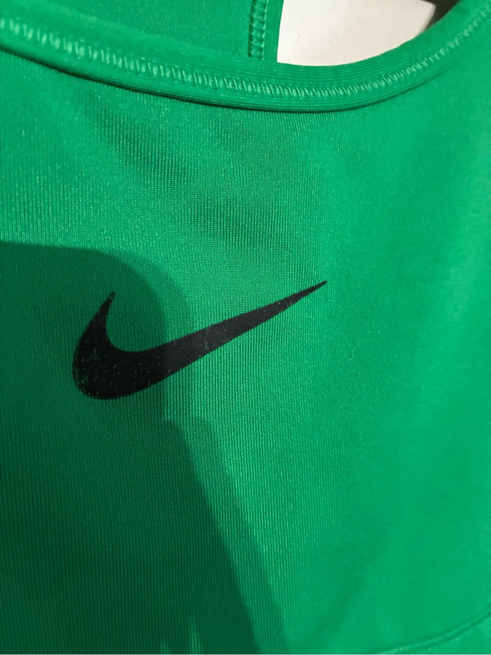 Nike Green Racerback Dri-FIT Sports Bra with Black Swoosh - Picture 7 of 12